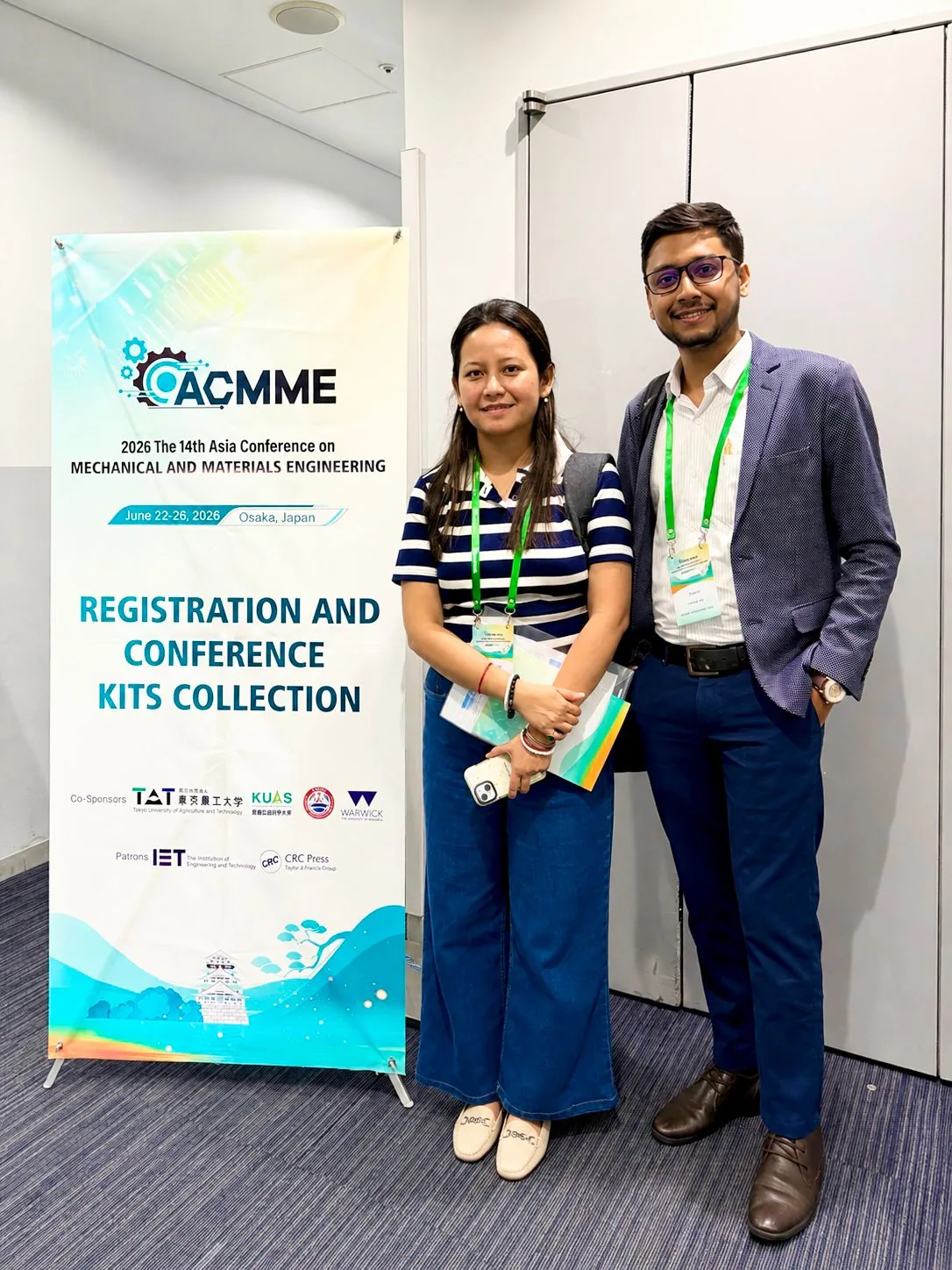At the conference standee | OSAKA 2026 14th ACMME Conference